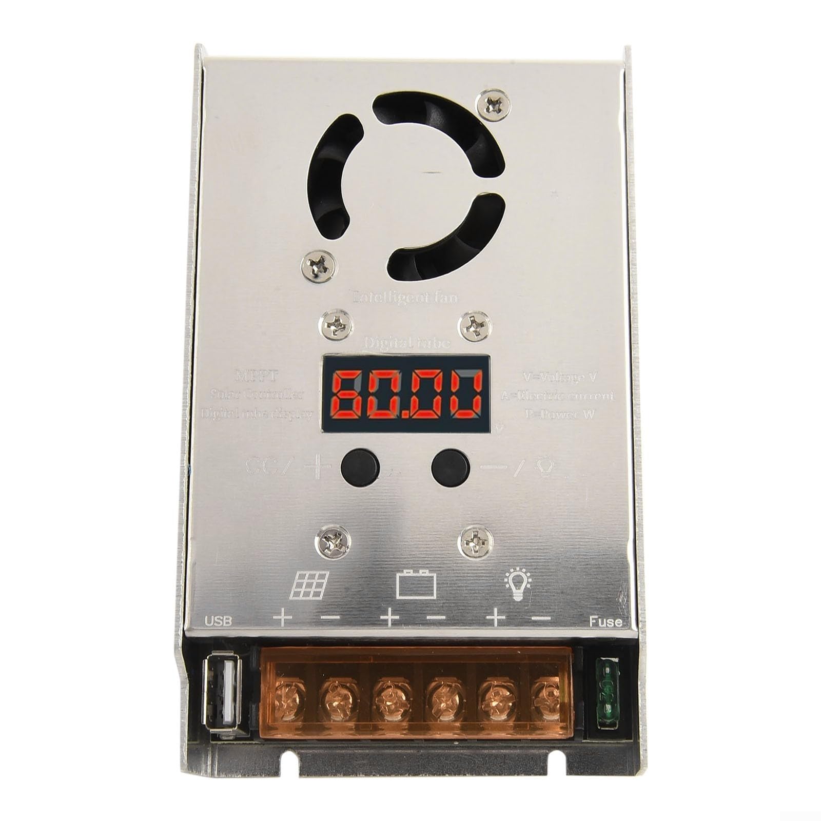 Regolatore solare MPPT da 600 W, 18-80 V, ingresso 12 V/24 V