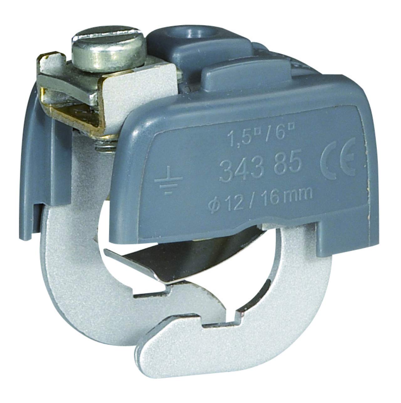 Legrand 034387 Connecteur de Liaison Équipotentielle pour Canalisation, Ø28mm-​Ø32mm, Lot de 10