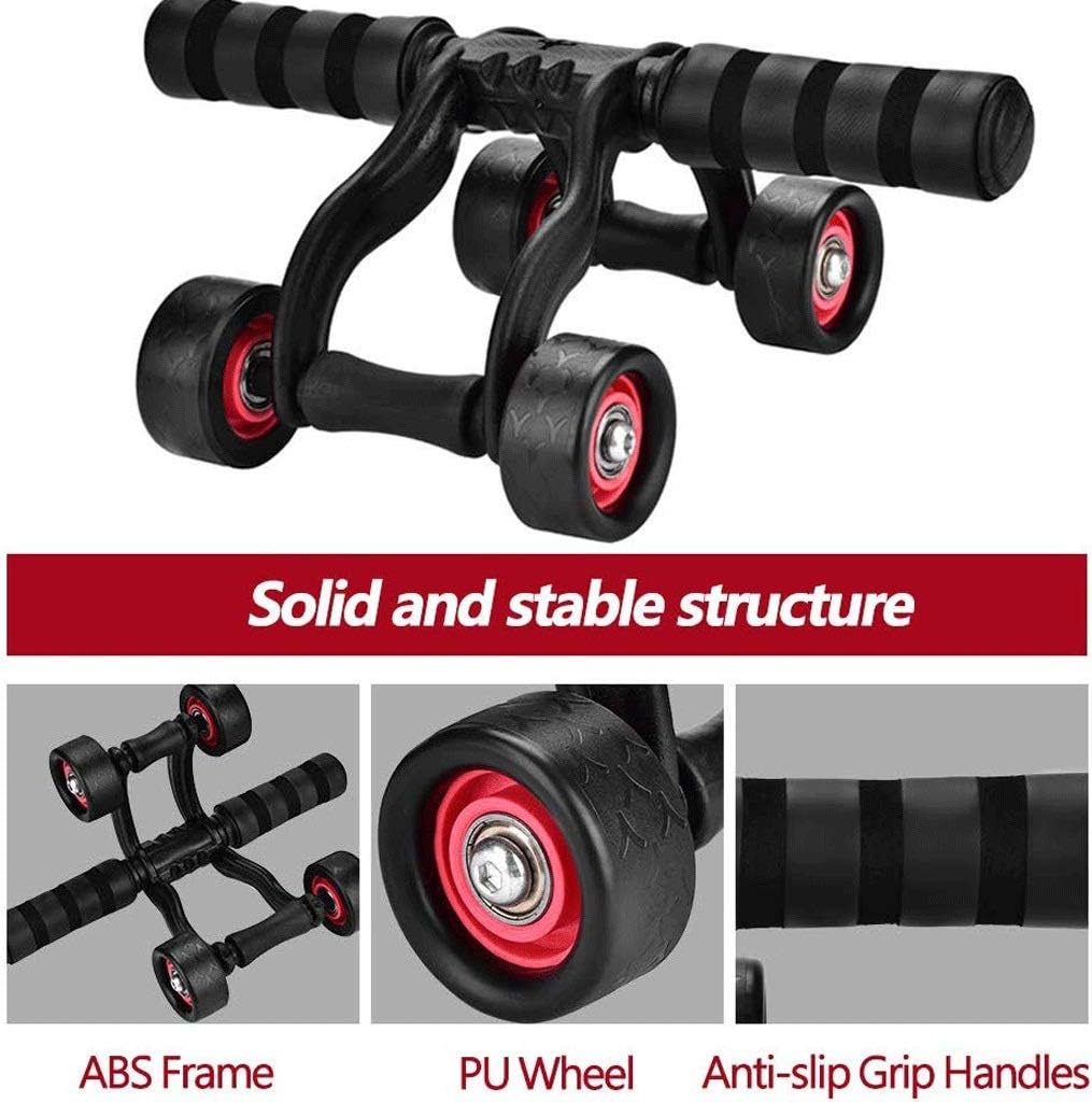 Abdominal Muscle Wheel,Belly Wheel Four Wheel Four-Wheeled Belly Wheel for Abdominal Muscle Gym Equipment Abdominal Exercis