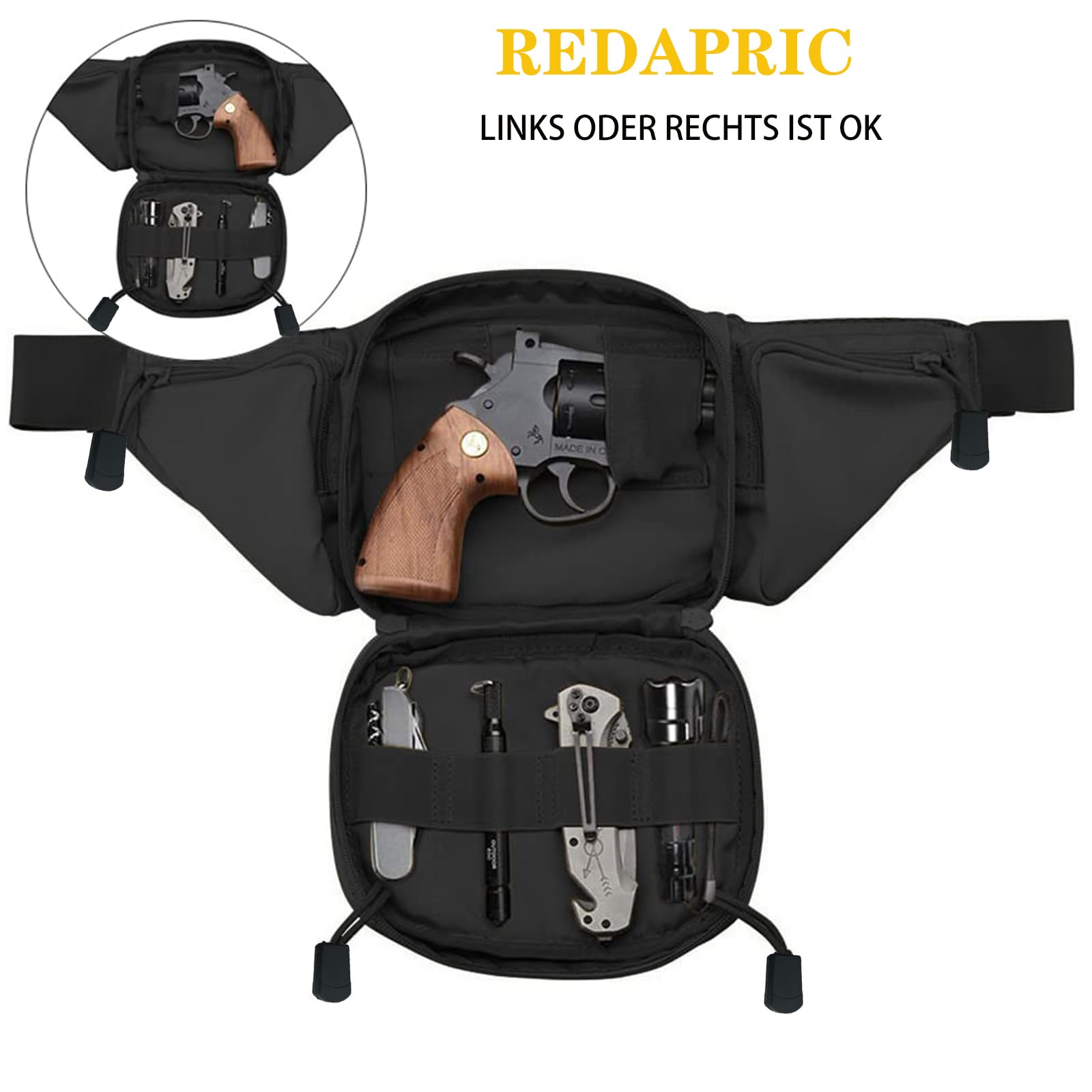 Pakiet taktyczny, wojskowy Fanny Bag Hip Belt Pack, ukryty pistolet Fanny Pack Crossbody Bag dla mężczyzn i kobiet, nadaje się do wędkowania na świeżym powietrzu, jazdy na rowerze, na kemping,