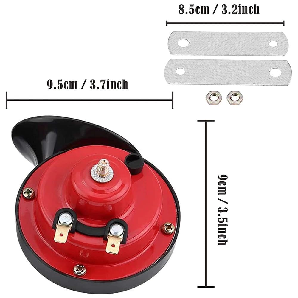 Bocina Coche 2 uds 12V 24V 300DB bocina de coche for barco marino Kit ruidoso motocicleta señal fuerte Auto(12V)