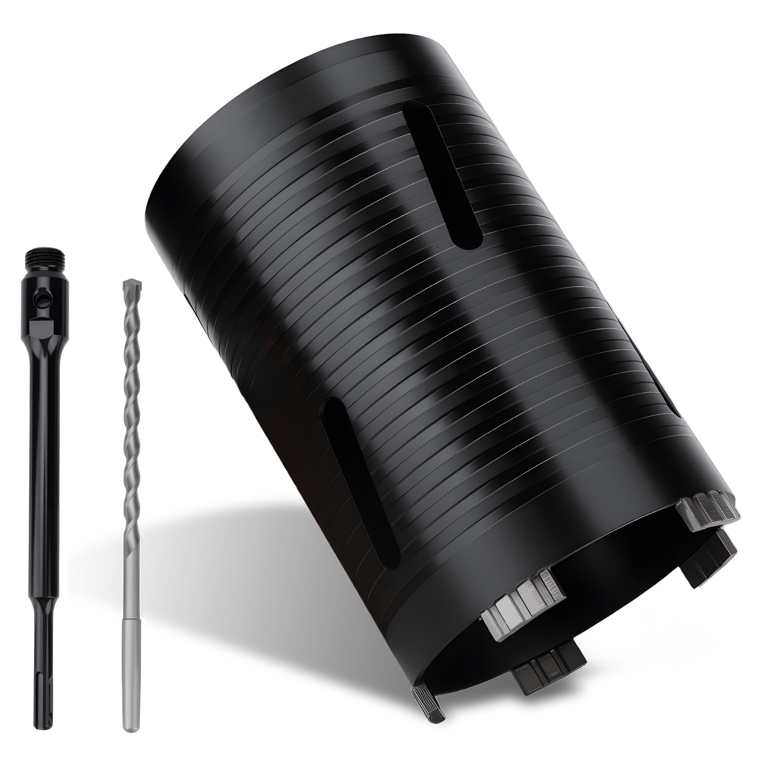 MOXPIFY 117mm x 170mm Long Diamond Core Drill Bit Set with 240mm SDS Plus Shank. To Be Used In Concrete Masonry Brick Block Stone Granite.