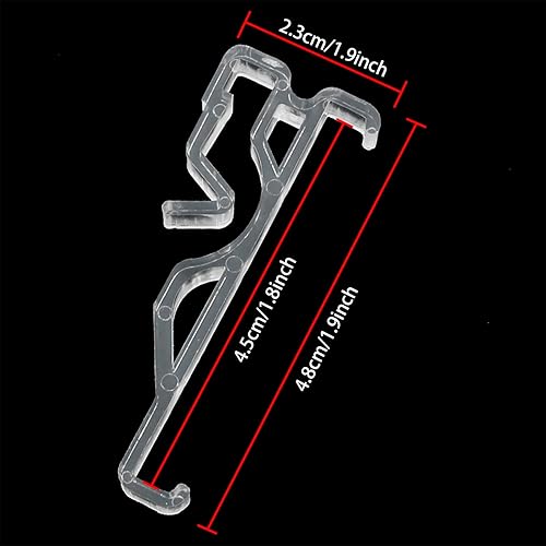 Miniatura 2 de Cenefa Clip ZZLZX 10 piezas de plástico transparente de 2.5 pulgadas oculto para cenefa de ventana, clip para persiana de ventana