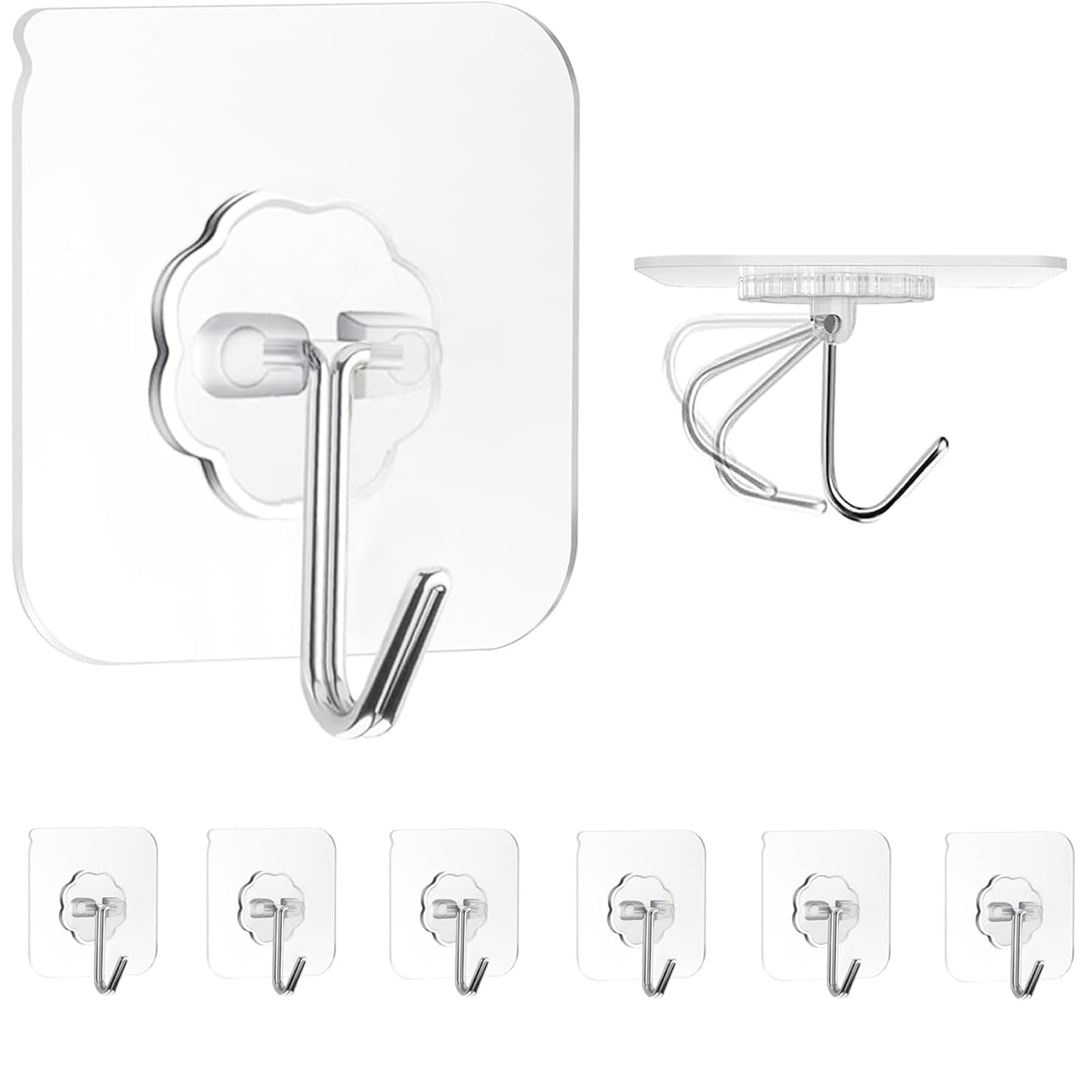 Amazon.co.jp: Giitoo 強力粘着フック 6cm×6cm 耐荷重10kg 無穴施工