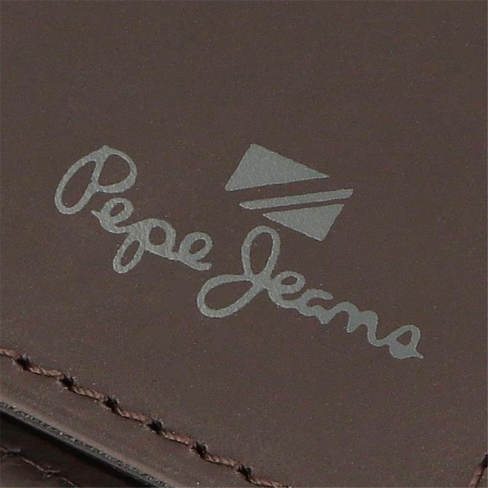 Portefeuilles et Porte-Monnaie en Cuir de Vachette Pepe Jeans Staple, Noir, Marron, Bleu Marine, différentes Tailles