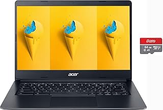 acer Chromebook 314 for Student and Business, 14" FHD Touch IPS, Intel UHD Graphics 600, Intel Celeron N4020, 4GB RAM, 128GB Storage(64GB eMMC + 5ave 64GB Flash Memory), Chrome OS, WiFi 5, Black