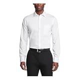 Men&apos;s Dress Shirt Regular Fit Ultra Wrinkle Free Flex Collar Stretch Solid