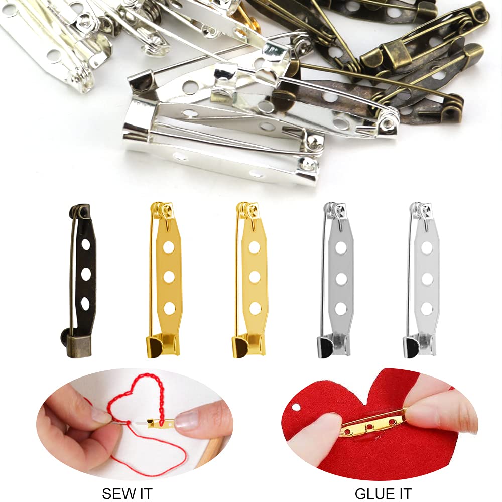 200 Spille Da Banco Multiuso - 4 Taglie (20-35mm), 5 Color Metallo, Per DIY E Craft - Foto 7