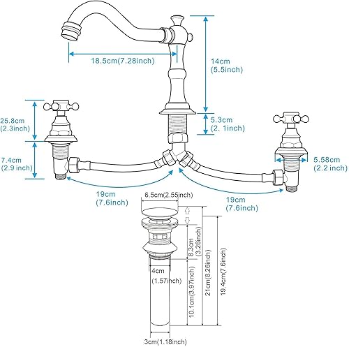 Miniatura 5 de Accesorio de ducha de 8 pulgadas, cabezal de ducha de lluvia con pulido en aerosol de mano dorado de doble perilla, mezclador de baño, juego