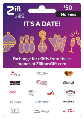 Zift Zillions It’s a Date Dining Gift Card Zift Zillions It’s a Date Dining Gift Card