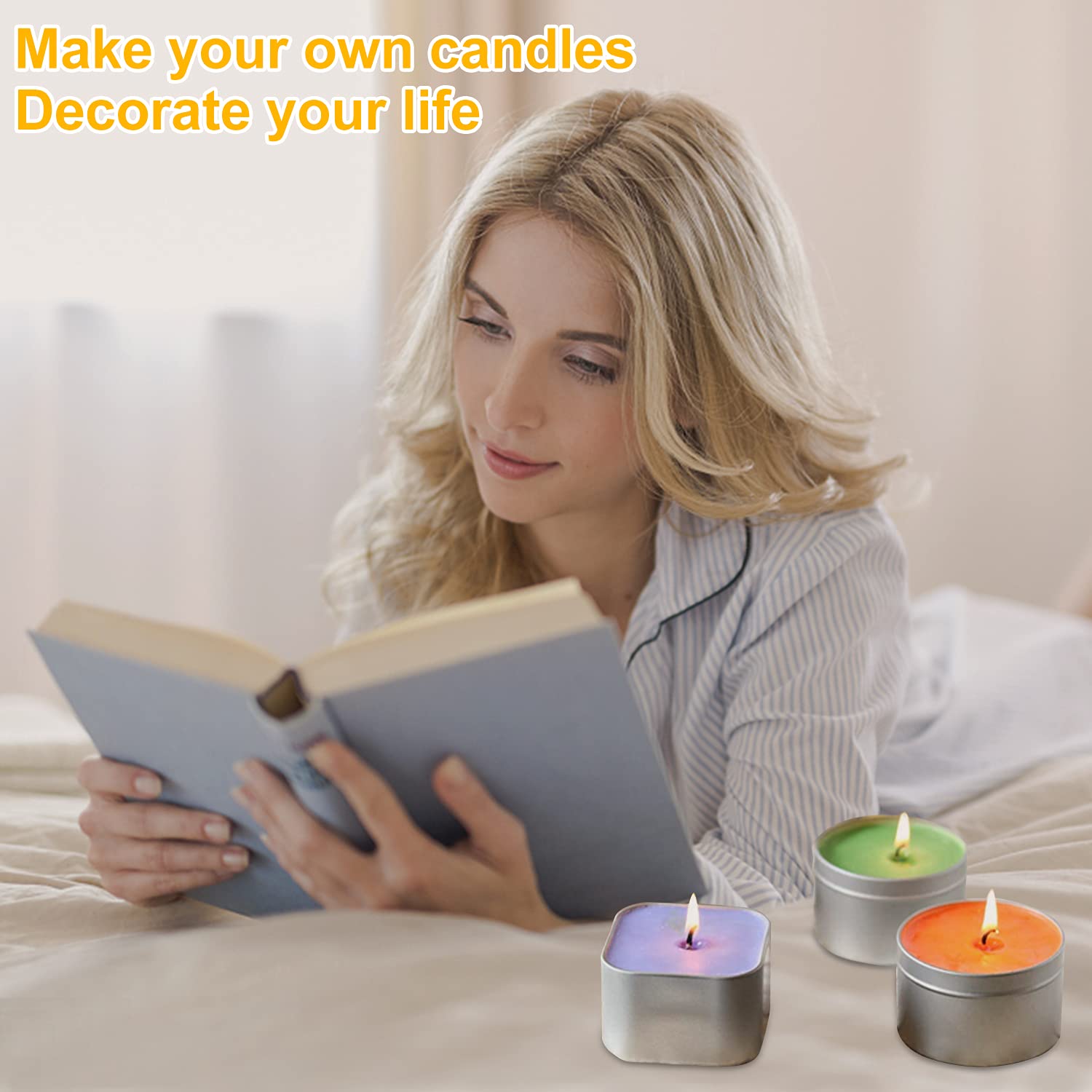 BBAXI Candle Making Pouring Pot, DIY Candle Making Kit Including 32oz/900ml Candle Making Pitcher, 2Pcs Candle Wicks Holder, 1Pc Trivet Mat and 1Pc Spoon...... - Image 6