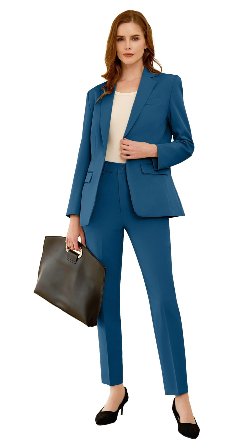 Women's Suits for Work Professional, Dressy Business Casual Outfits, 2025 Pantsuits Set Work Office Moroccan Size 18