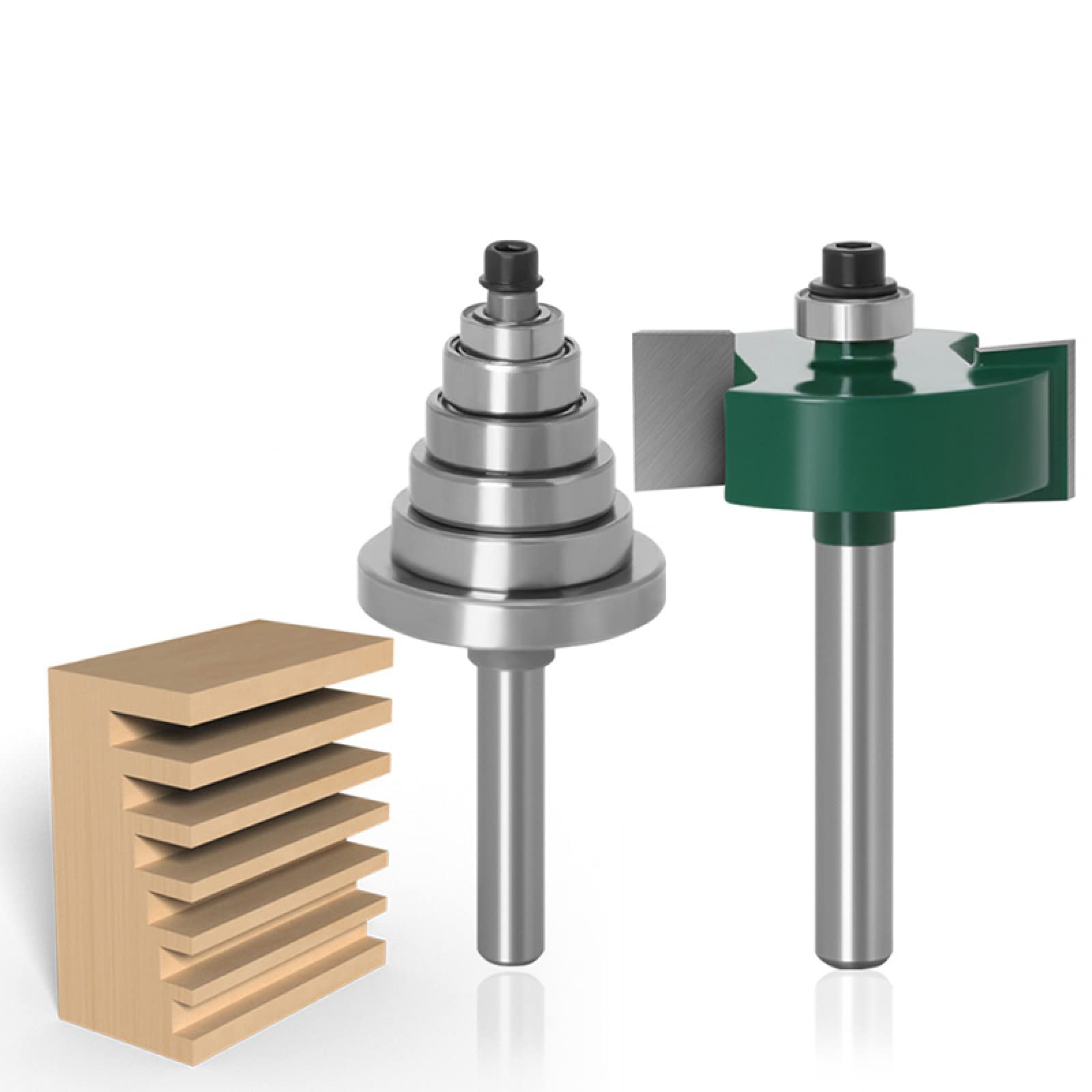Fresa In Metallo Duro Con Gambo Da 6 Mm E Gambo 1/4 Con Cuscinetto Fresa In Metallo Duro Integrale Utensile Per Intaglio E Incisione Del Legno,Gambo Da 6 Mm