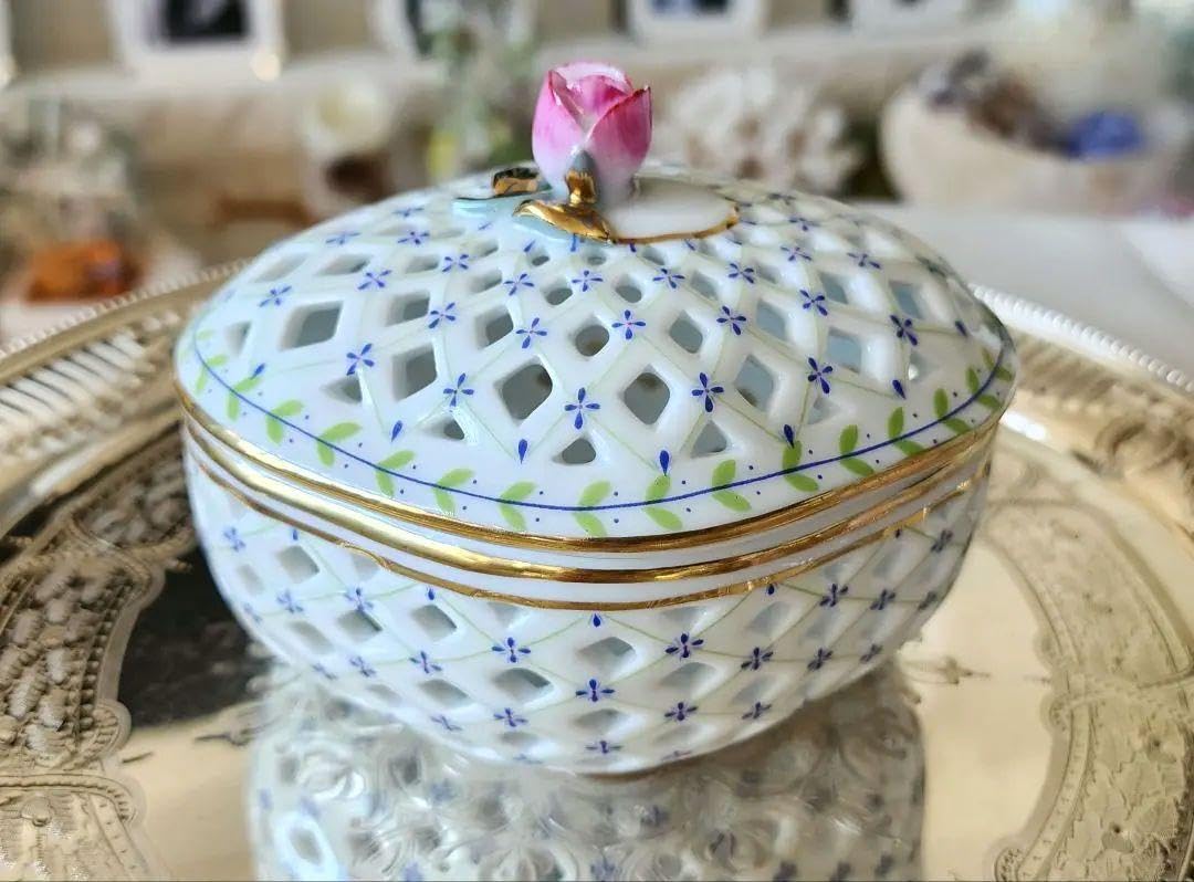 ボンボニエール ピンク ローズ 勿忘草 リモージュ ビンテージ ヘレンド Amazon.co.jp: ボンボニエール ピンク ローズ 勿忘草 リモージュ