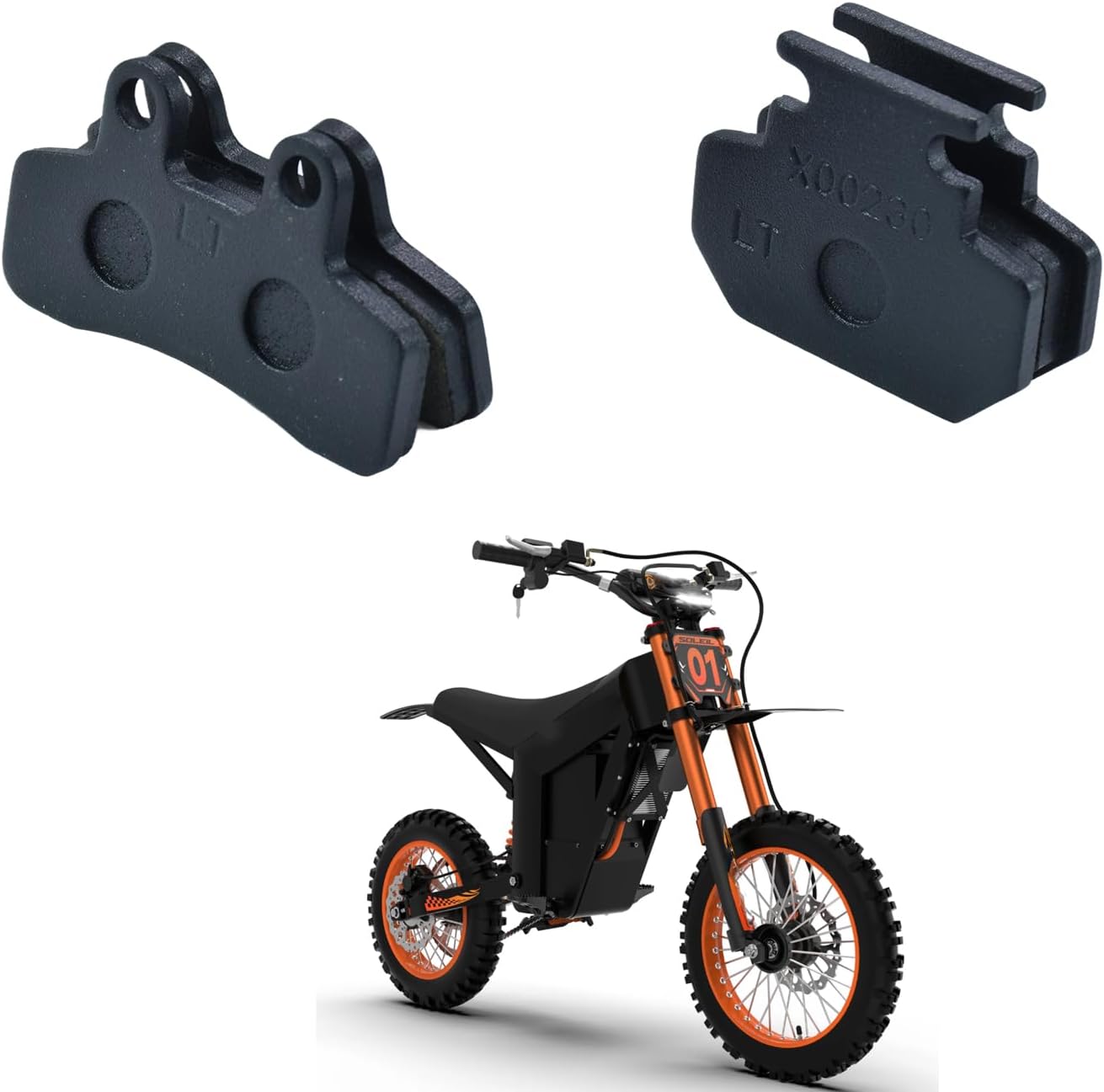 1 Pair Brake Pads for Tuttio Soleil01,Front and Rear Durable Brake Pads,Low Noise Easy Installation