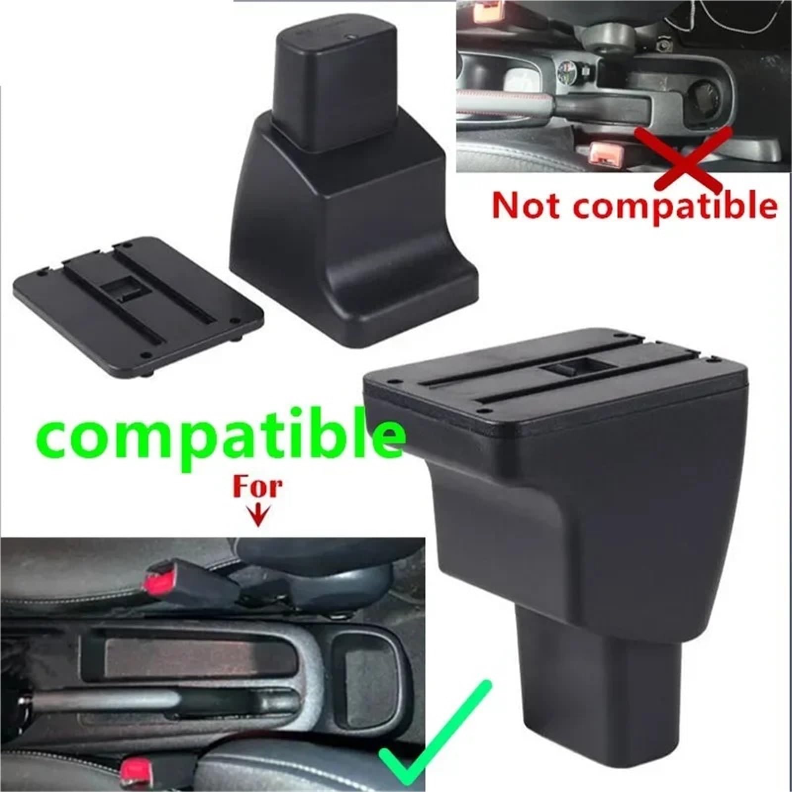 Ochrona Podłokietnika Pokrowiec Pasuje do podłokietnika Grand I10, pasuje do modyfikacji konsoli środkowej podłokietnika samochodowego Hyundai HB20 z USB