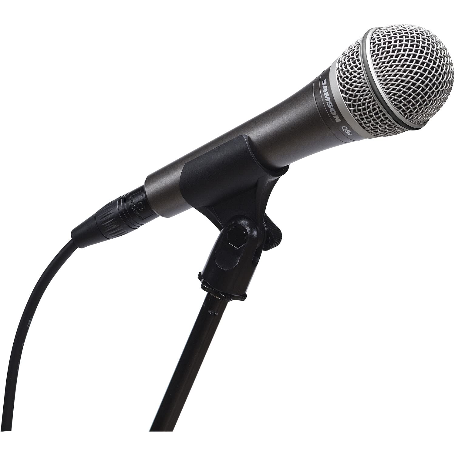 SAMSON Q8x Dynamic Supercardiod - Microfono palmare in schiuma, con base treppiede, cavo microfono, panno