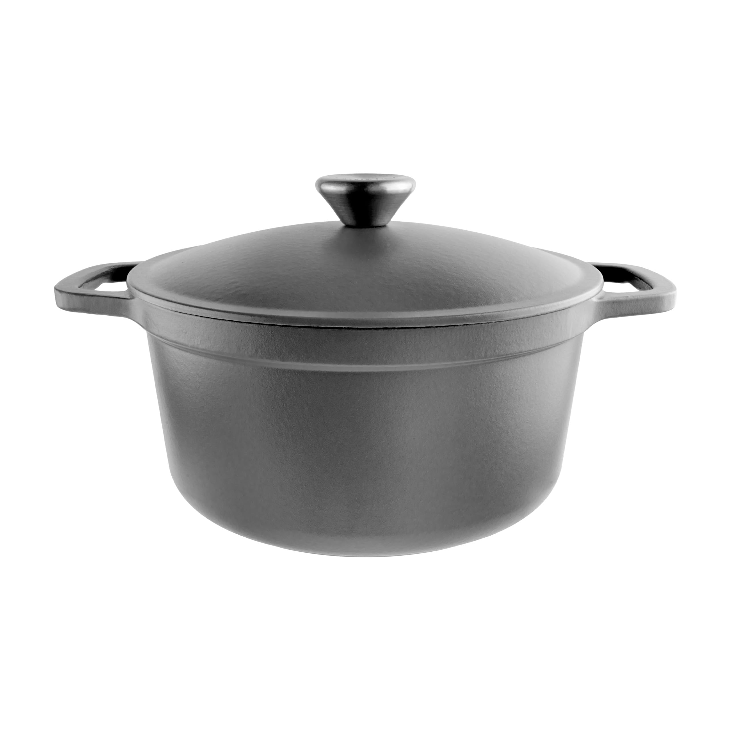 Commichef Lightweight Cast Iron Casserole 26cm Black