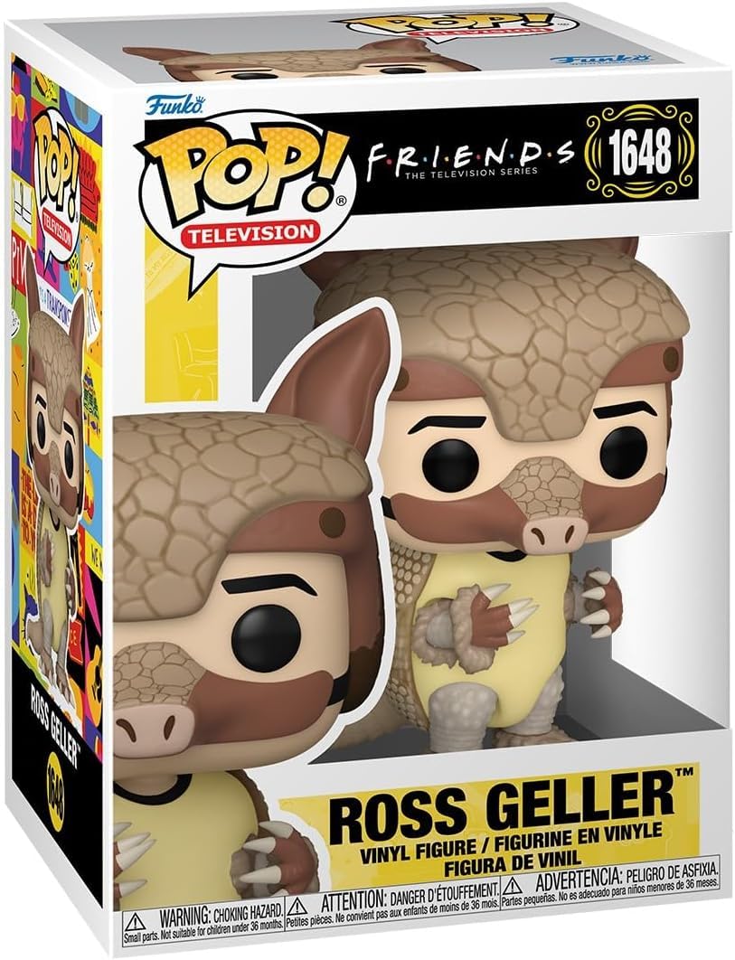 POP TV: Friends - Ross Geller (disfraz de armadillo) Funko Figura de vinilo (incluye funda protectora de caja compatible), multicolor, 3.75 pulgadas
