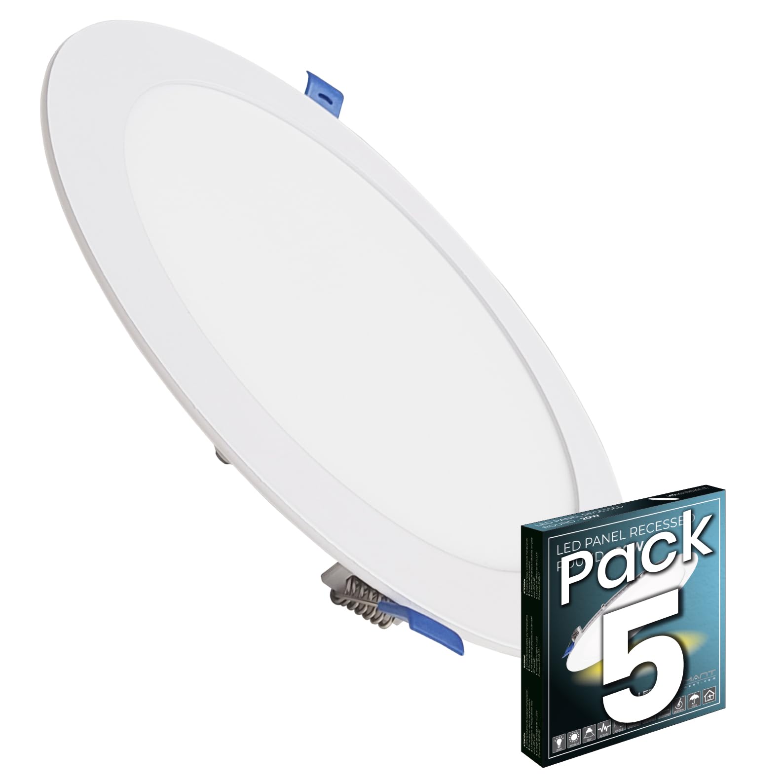 LED ATOMANT Downlight LED panneau extra-plat rond, éclairage 18 W