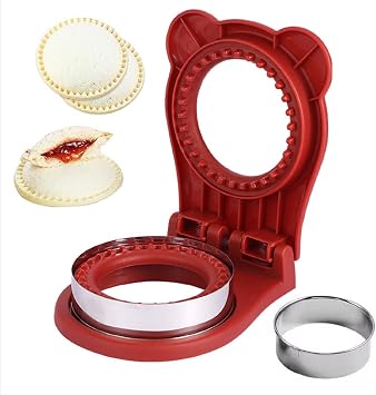 Sandwich Cutter and Sealer, Sandwich Cutter for Kids, Bread Sandwich Decruster, Uncrustables Sandwich Maker, DIY Cookie Cutters, Great for Lunchbox and Bento Box - Boys Girls Kids Red