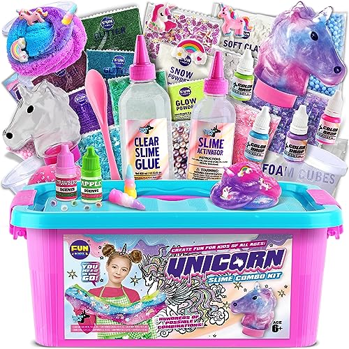 Fluffy Unicorn Slime Kit For Girls, Funkidz Cloud Slime Gift For Ages 6+ Kids Fun Slime Making Kit Awesome Craft Toy Birthday Present Ideas #TOP16