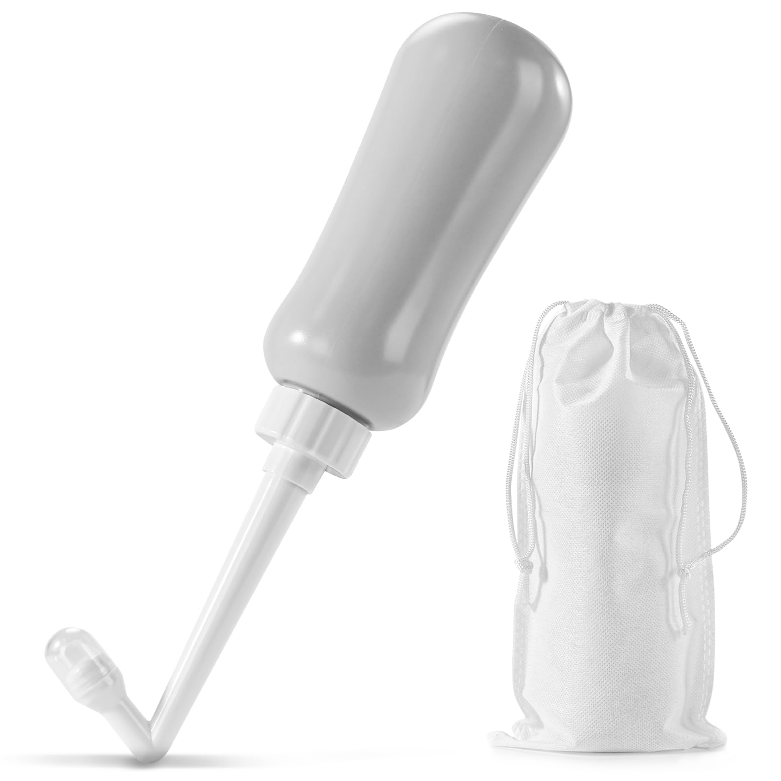 Portable Bidet Travel Large Capacity 450ml(15oz) Personal Bidet Toilet Handheld Bidet Gray