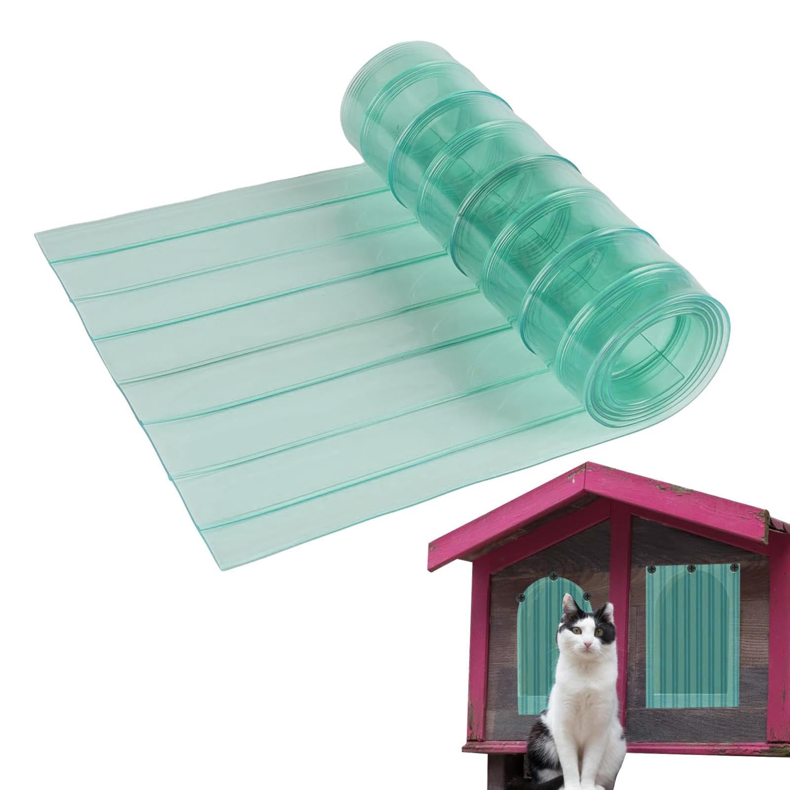 Pet Door Replacement Flap - Transparent Dog Door Flap for Kennel or Doghouse, Plastic Vinyl Strip