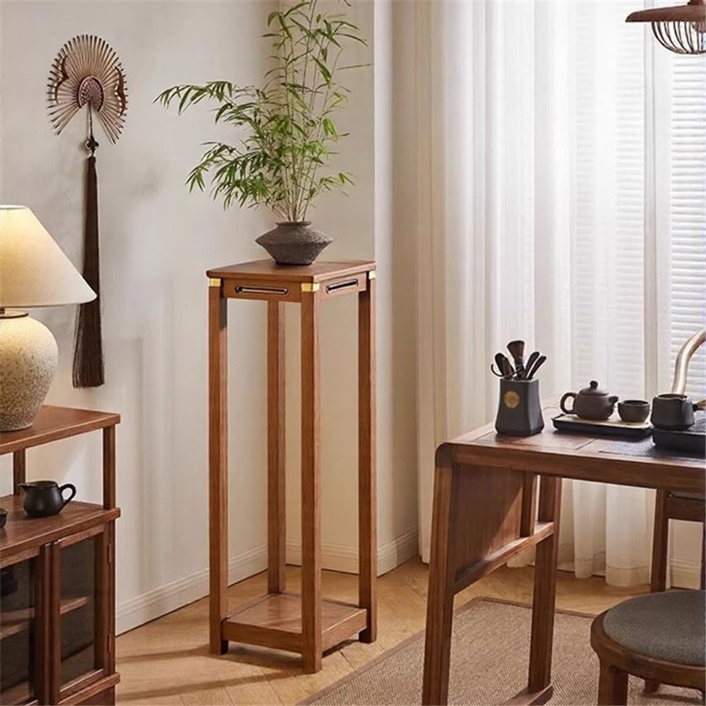 Sockel für Skulpturen Pflanzenständer aus Holz, Blumenständer for den Innen- und Außenbereich, Balkon und Garten Sockel