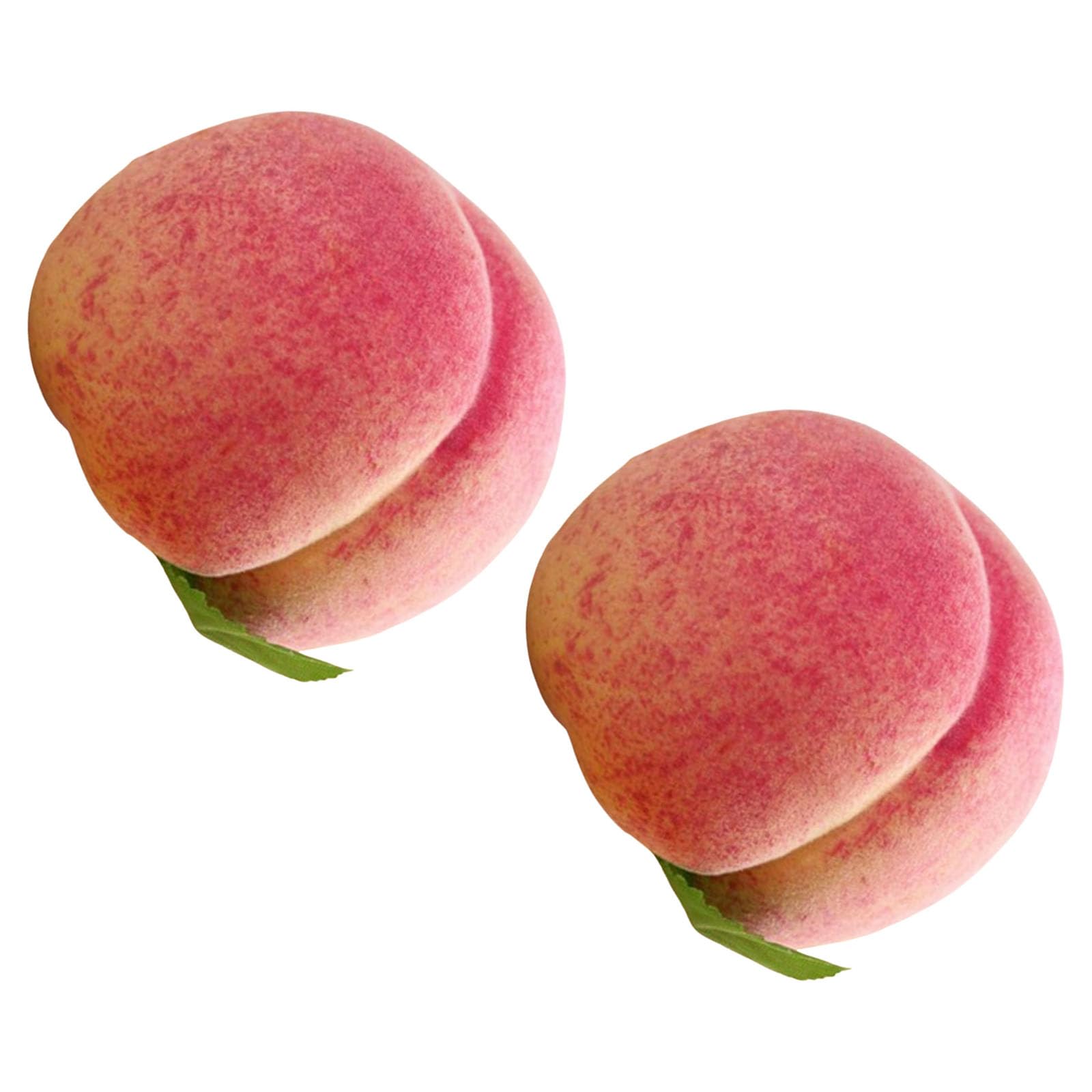 ZWWAAZHF 2pcs Artificial Peach Fruit Realistic Faux Fruits Peaches for Home Kitchen Table Decoration and Photography Home Kitchen Decoration