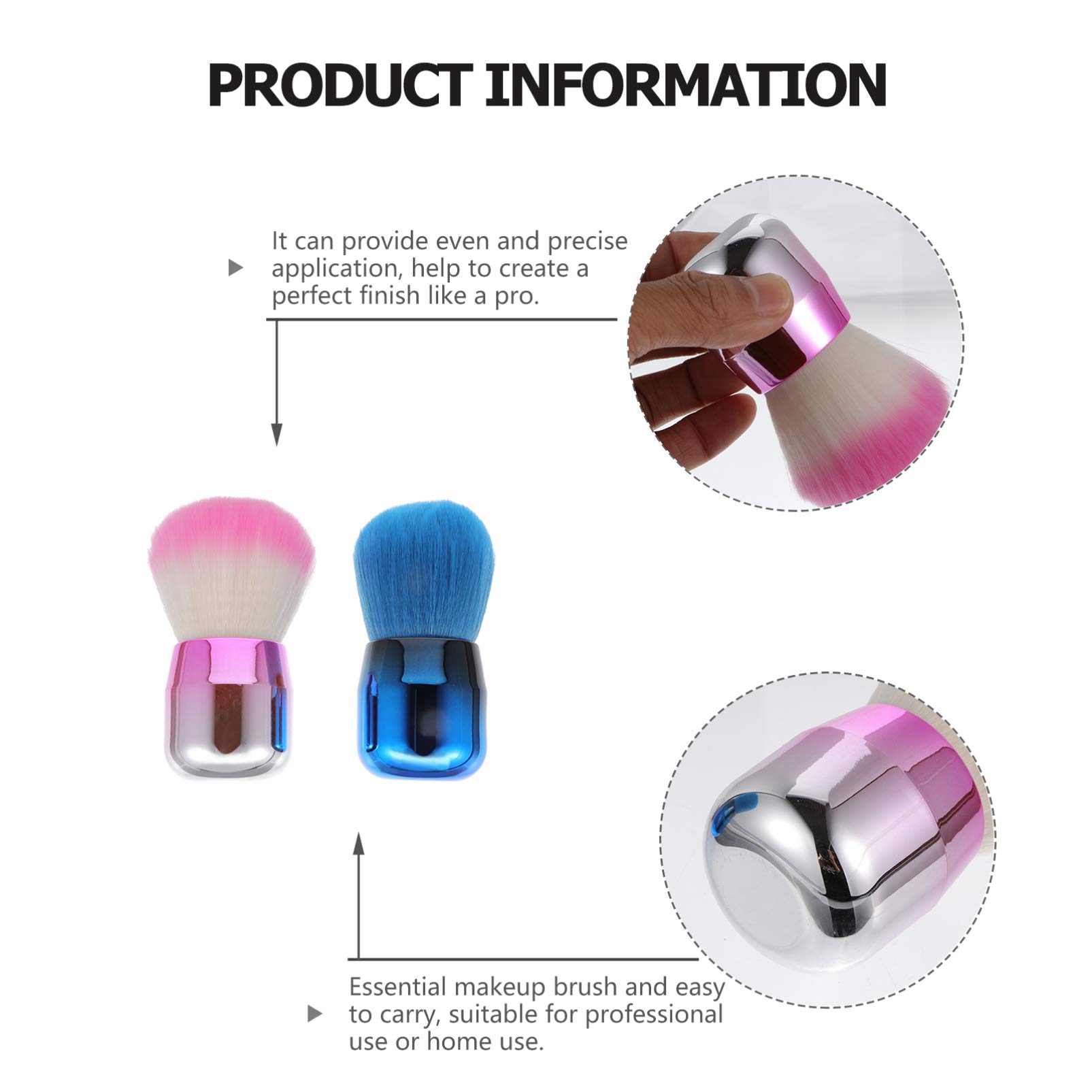 POPETPOP 6pezzi Pennelli Cosmetici Per Contouring Viso Pennello Per Blush e Fondotinta Con Manico Corto Design Forma Di Fungo Morbido e Sintetico Applicazione Precisa Per Trucco