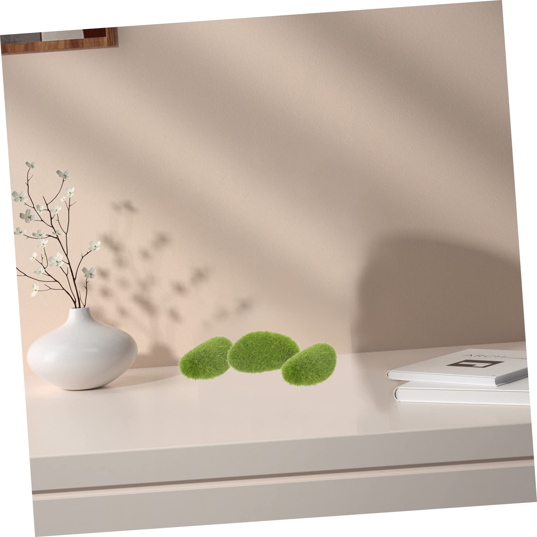 EXCEART 100piezas Piedras De Musgo Simuladas Decorativas para Jardines Imitación De Rocas De Musgo para Paisajismo Accesorios Naturales para Decoración De Bonsáis y Terrarios