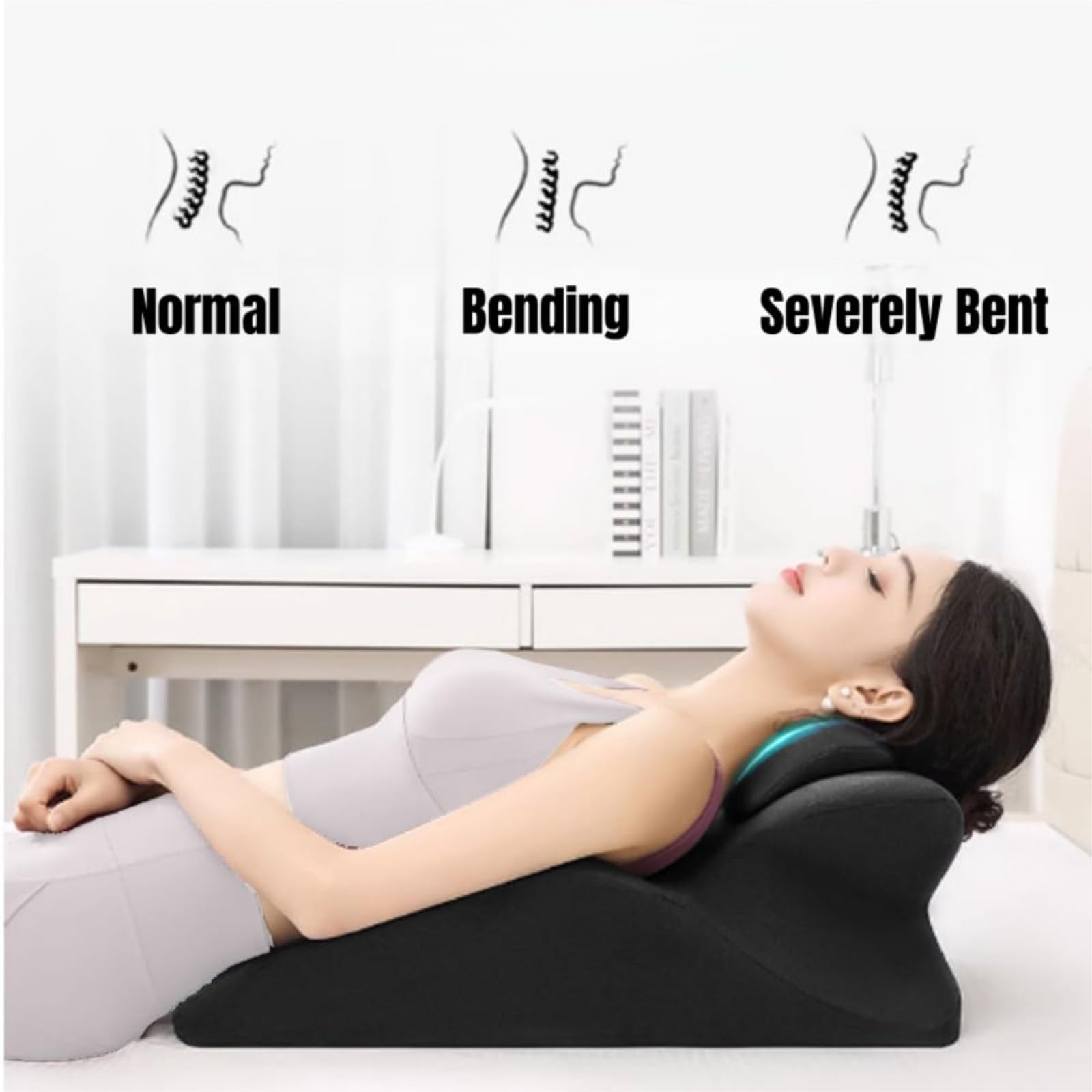 Paarkissen for Intimität und Unterstützung – 27° Memory Foam-Keil – Sofort perfekte Position – Lenden- und Nackenstütze – Komfort in Mehreren Positionen for Sitzen, Liegen und im Bett(Gray)