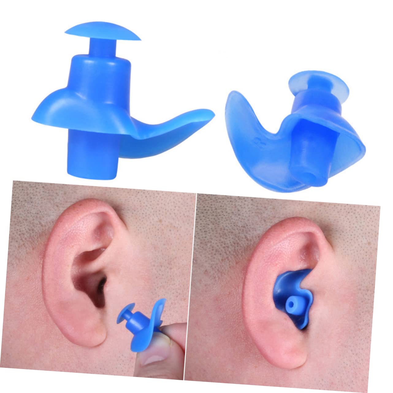 Healvian 15pares Tapones Oídos Impermeables de Silicona Ergonómicos para Natación Cordón Uso Piscina y Actividades Acuáticas