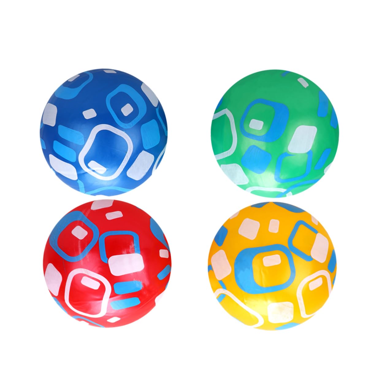 ibasenice 4pcs Inflatable Bouncing Balls for Stretch Ball with Creative Pattern for Outdoor Beach Play Random Color Variety and Random Color