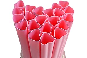 Jumbo Smoothie Straws Heart Shape Pink Straws
