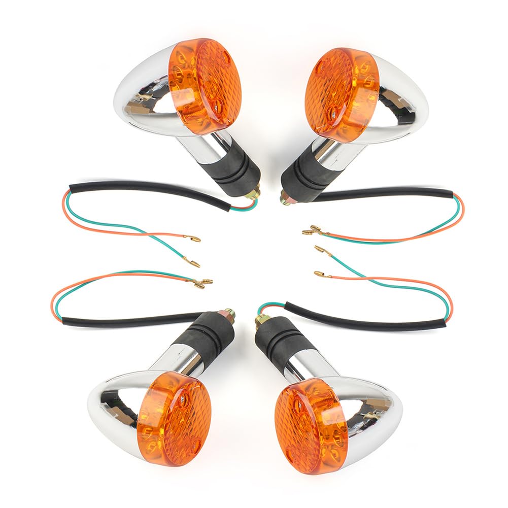 Cnfang4 Motorcycle Universal LED Turn Signal Light Flasher Indicator, 4pcs Turn Signals Lamp Replacement for Suzuki for HONDA