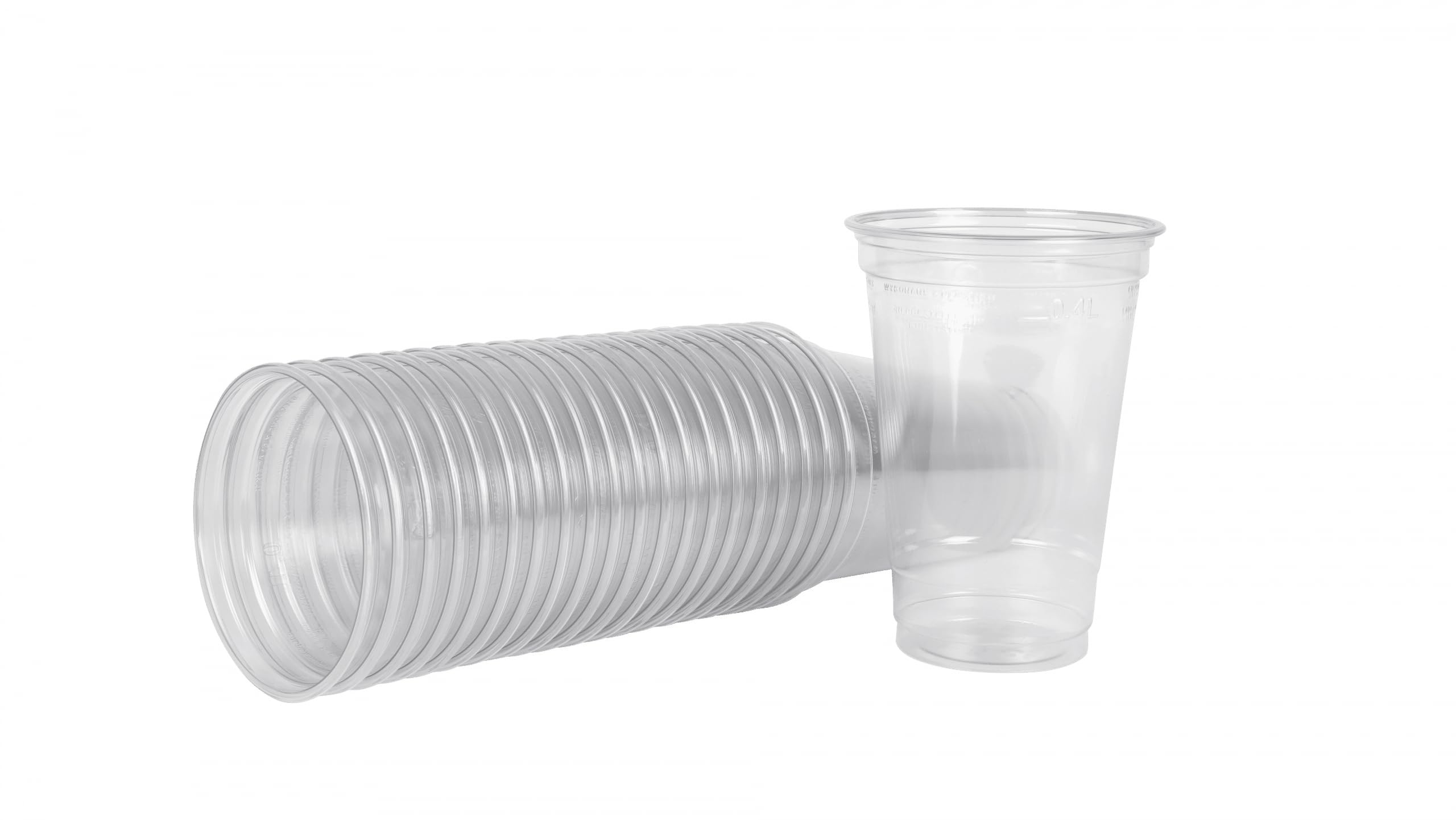 Re-Form 800 Stück Smoothie Becher To Go 400 ml, Dessertbecher, Plastikbecher für Eiskaffee, Cocktail, Bubble Tea mit Domdeckel mit Loch