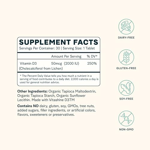 Miniatura 2 de Ora Organic Vitamina D3 2000UI  Vitamina D vegana de liquen para la salud ósea, apoyo inmunológico y estado de ánimo, absorción máxima  Suministro