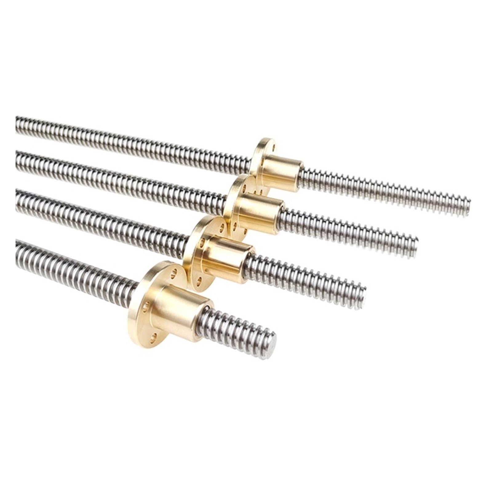 Metal Ball Screw nut T12 Trapezoidal Screw 100mm -1500mm Pitch 2mm Lead 2mm Leadscrew with Brass Nut(450mm)