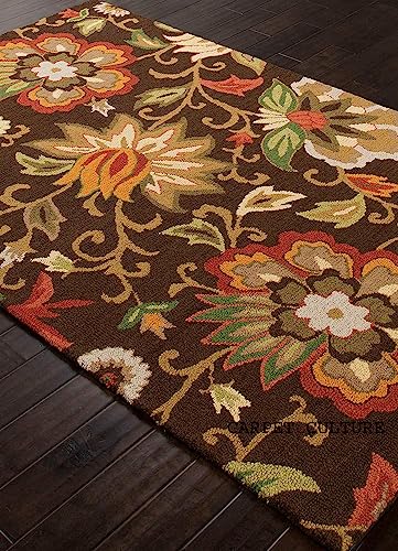 Image of Carpet Mahal Handmade Handwoven Tufted Made of 100% Soft Blended Wool Export Quality Carpets with 1 Inch Thickness (6x9 Feet) Color Multi
