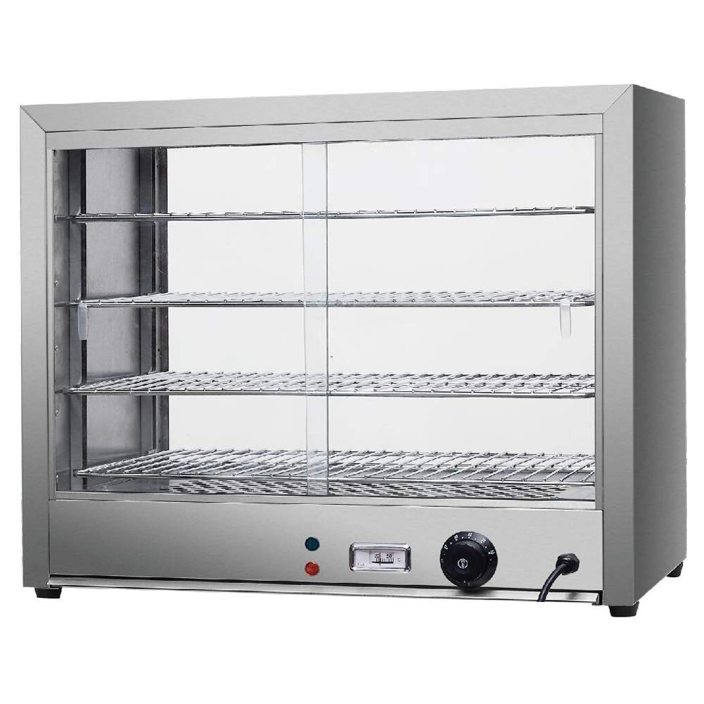 Vitrina para mantener el calor, 30-85 °C, 800 W, para restaurante, doble capa, para mantener el calor