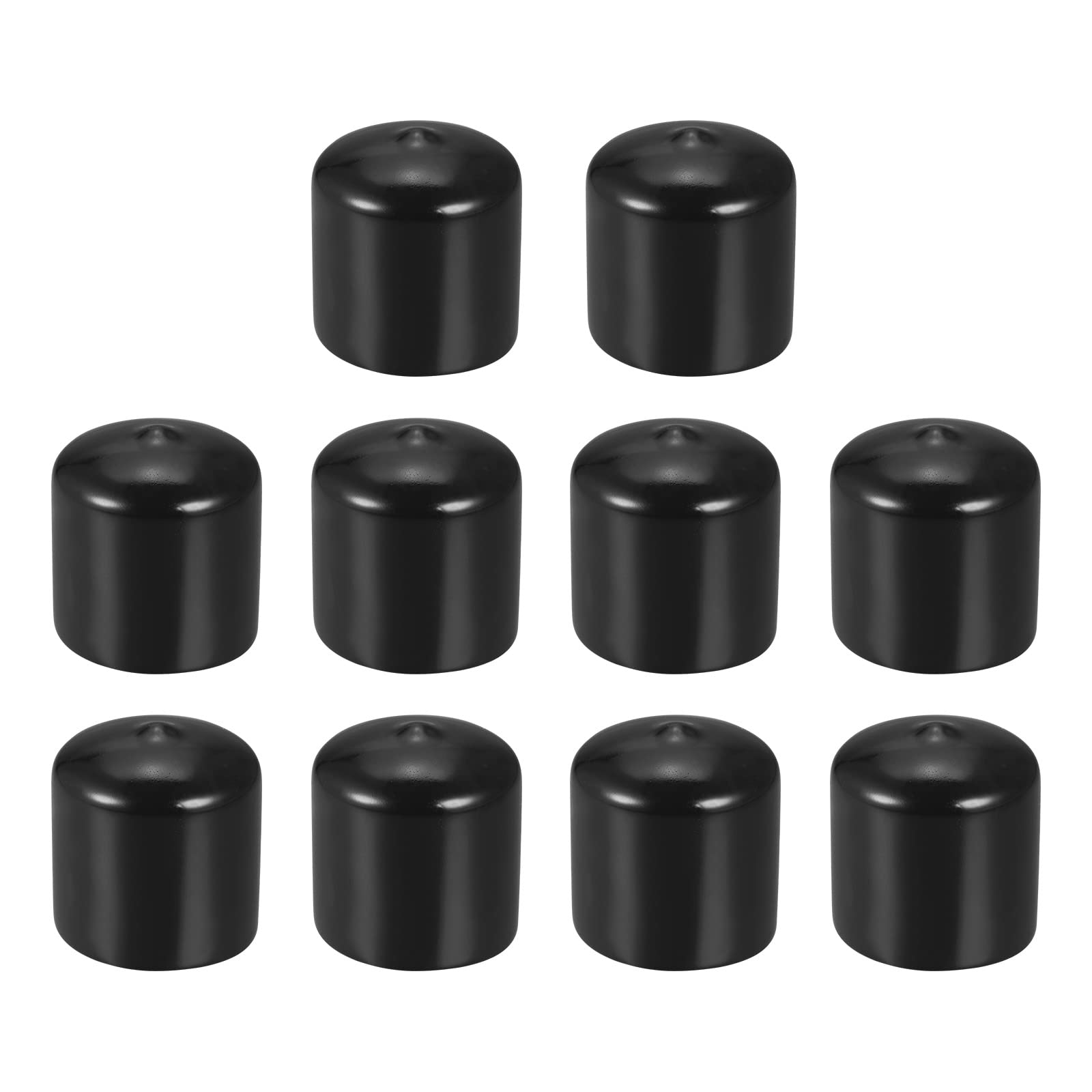DMiotech 10 Pack 30mm ID Black Screw Thread Protectors Rubber End Caps Bolt Covers for Screw Bolt Furniture Pipe