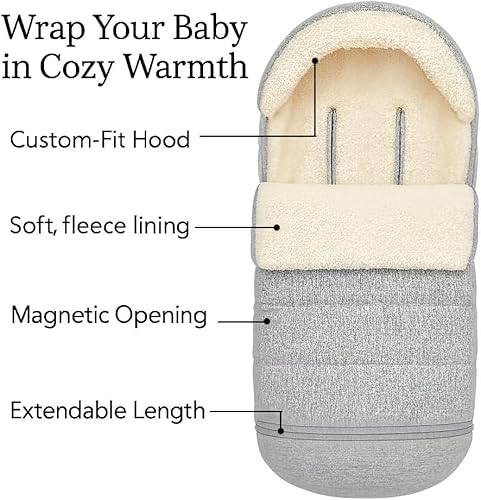 Miniatura 2 de Saco para cochecito de invierno  Funda universal para cochecito para clima frío, compatible con UPPAbaby Vista V2  V3  VistaCruzCruz V2