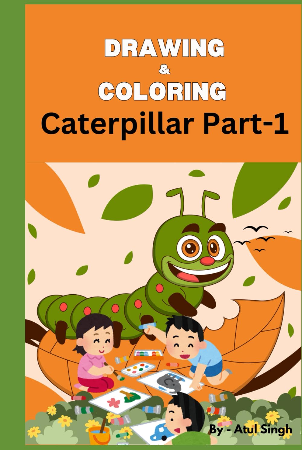 Coloriage chenille réaliste et 50 pages croquis pour dessiner la nature