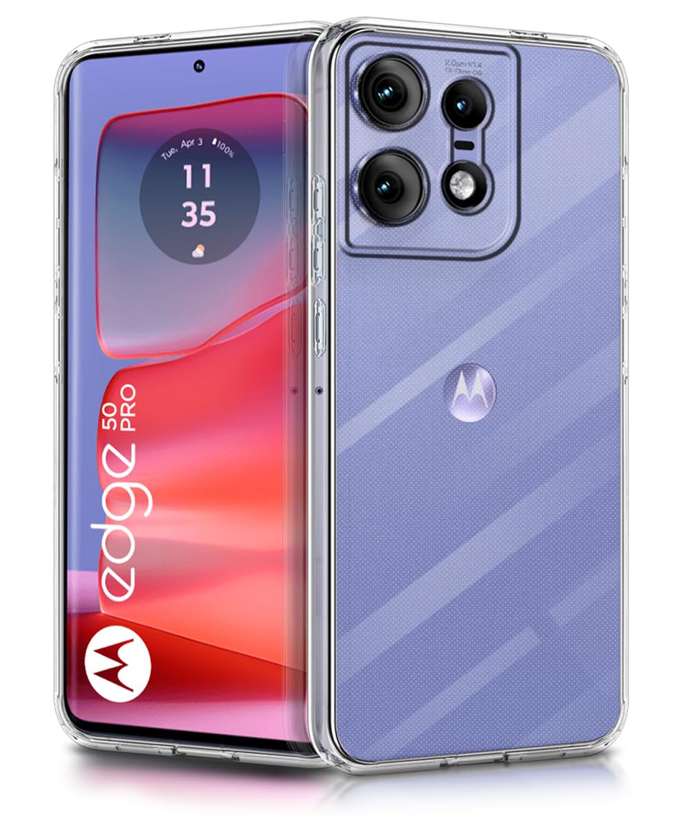 WOW IMAGINE Crystal Clear Transparent Back Case Cover for Motorola Moto Edge 50 Pro | Full Device & Camera Protection Shockproof TPU | Flexible Silicone Back Cover Case – Transparent (B0D264JG52) Amazon Price History, Amazon Price Tracker