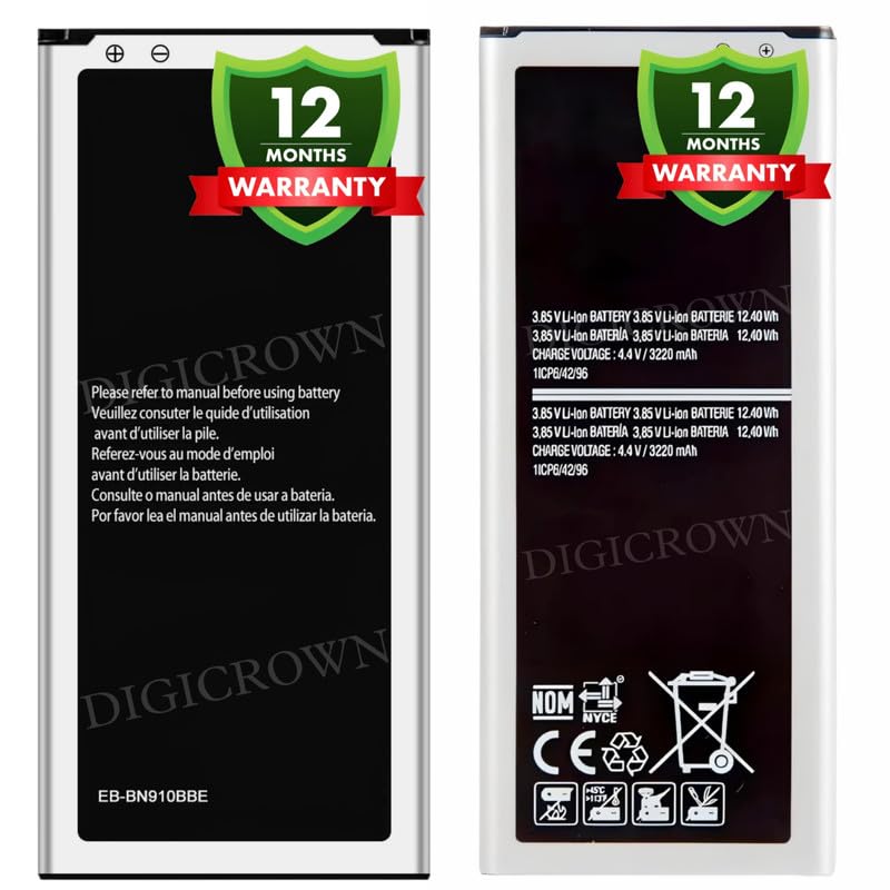 Image of Original EB-BN910BBE Battery Compatible for Samsung Galaxy Note 4 - (3220mAh) - 1 Year Warranty DF7