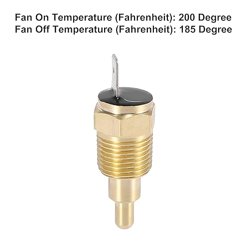 Miniatura 10 de X AUTOHAUX Interruptor térmico universal del sensor de temperatura del ventilador de refrigeración del motor 18" NPT 200 grados encendido 185 grados