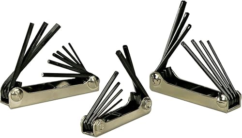 EKLIND 29171 - Combo de llaves hexagonales plegables y torx estrella, pulgadas / mm (3 juegos de 23 piezas)