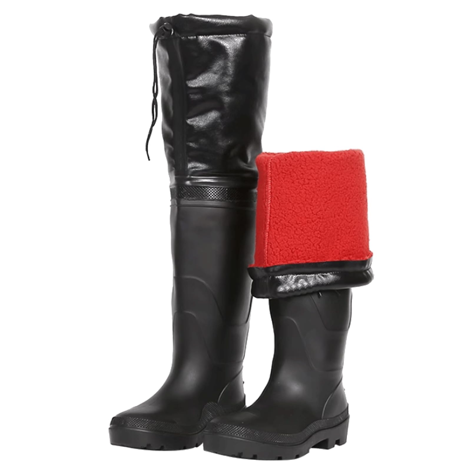 Genouillère avec Cuissardes élastiques réglables et Chaudes, Hauteur 60cm, pour Hommes et Femmes, Travail agricole Bottes Anti-Boue